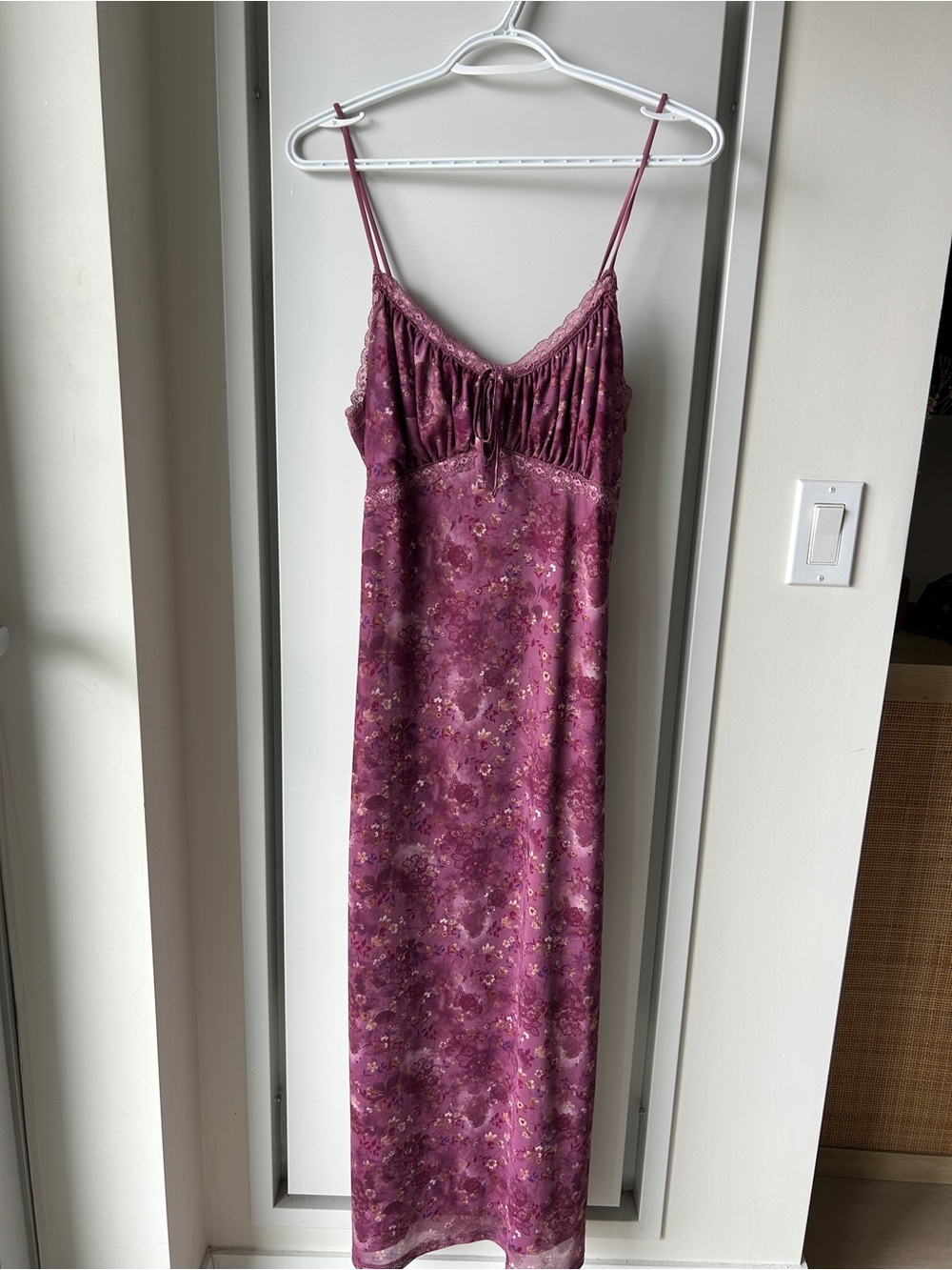 Wild Skye Mesh Slip Dress - Romantic Floral Midi